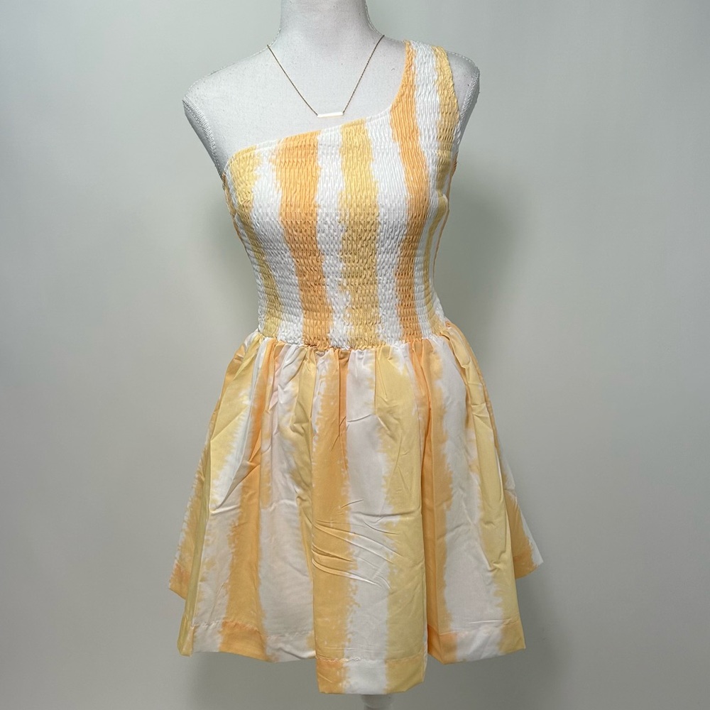 Petal & Pup Yellow One Shoulder Dress